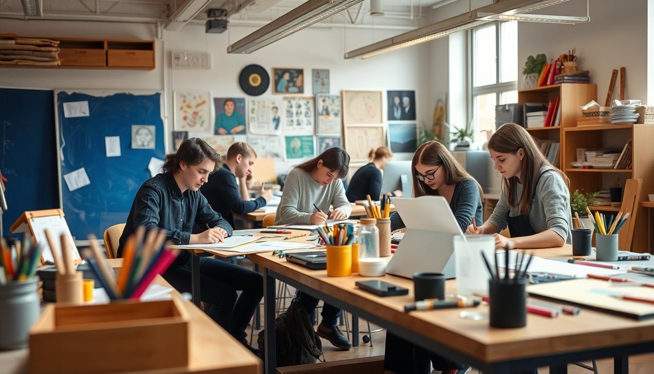 Modern university campus for students